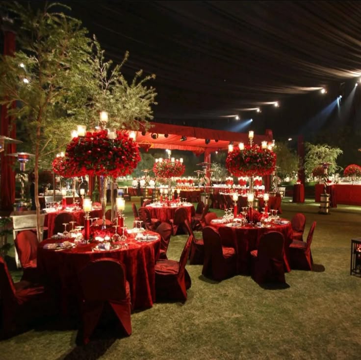 Royal Red Theme Decor #royalred #reception